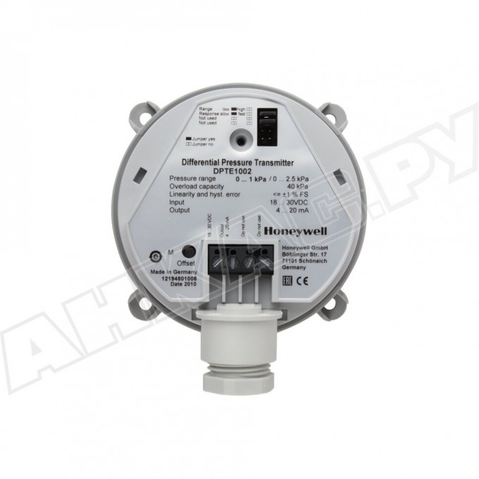 Датчик дифференциального давления для воздуха HONEYWELL DPTE1002